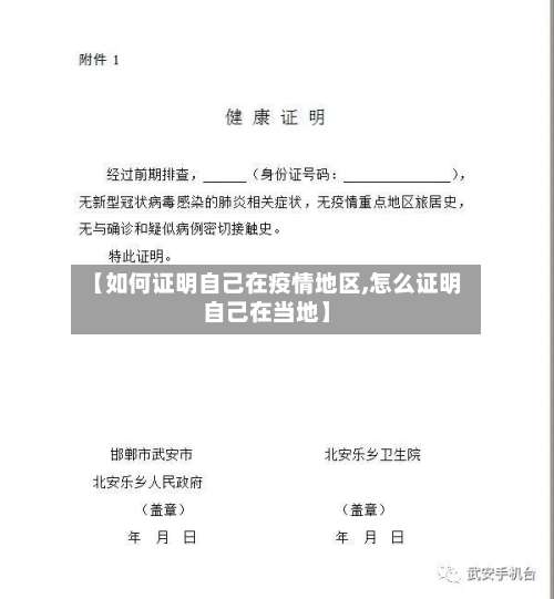 【如何证明自己在疫情地区,怎么证明自己在当地】-第2张图片