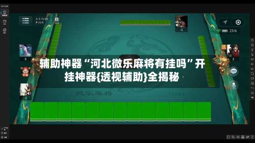辅助神器“河北微乐麻将有挂吗”开挂神器{透视辅助}全揭秘-第2张图片