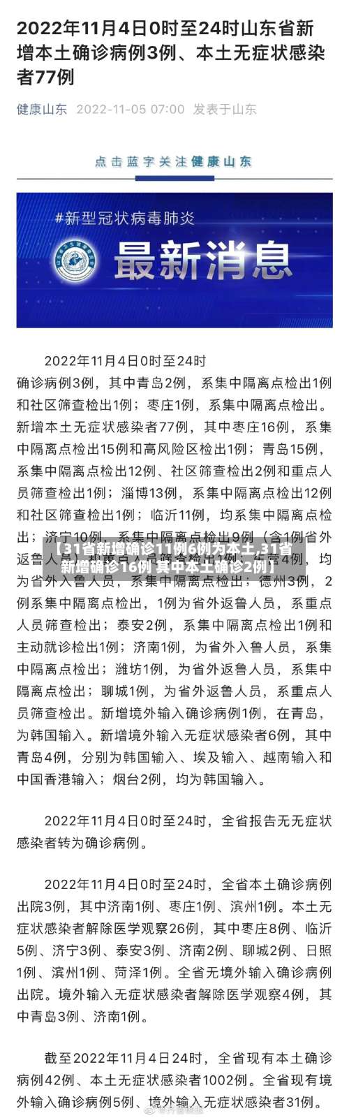 【31省新增确诊11例6例为本土,31省新增确诊16例 其中本土确诊2例】-第2张图片