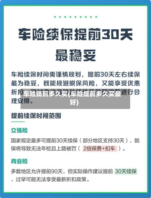 车险提前多久买(车险提前多久买最好)-第3张图片