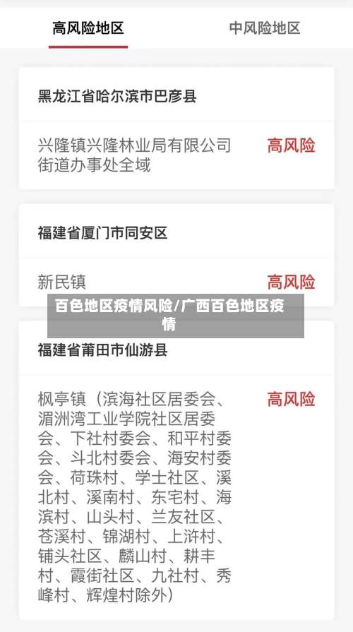 百色地区疫情风险/广西百色地区疫情-第3张图片