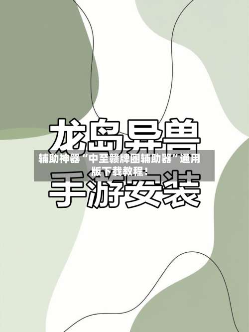 辅助神器“中至赣牌圈辅助器	”通用版下载教程！-第1张图片