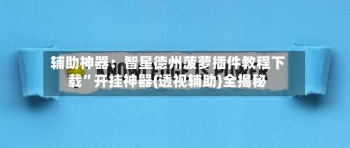辅助神器：智星德州菠萝插件教程下载	”开挂神器{透视辅助}全揭秘-第2张图片