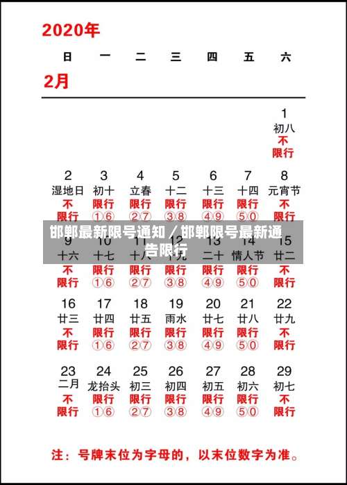 邯郸最新限号通知／邯郸限号最新通告限行-第1张图片