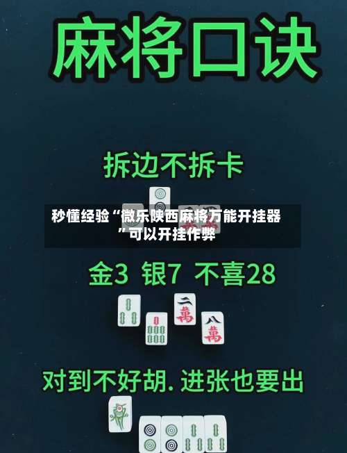 秒懂经验“微乐陕西麻将万能开挂器”可以开挂作弊-第1张图片