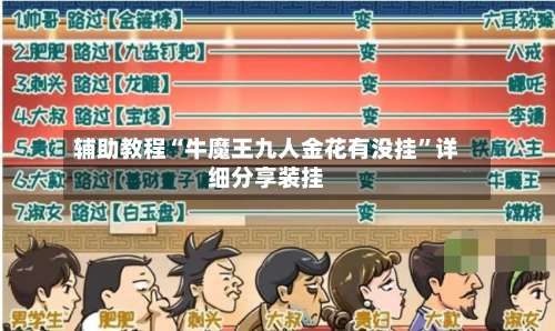 辅助教程“牛魔王九人金花有没挂”详细分享装挂-第3张图片