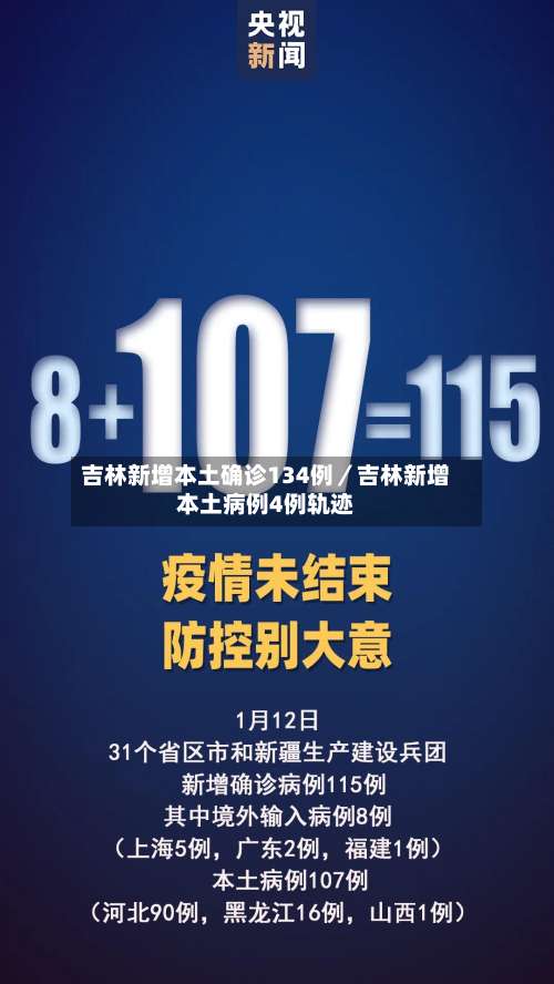 吉林新增本土确诊134例／吉林新增本土病例4例轨迹-第1张图片