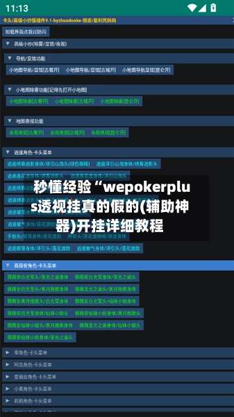 秒懂经验“wepokerplus透视挂真的假的(辅助神器)开挂详细教程-第1张图片