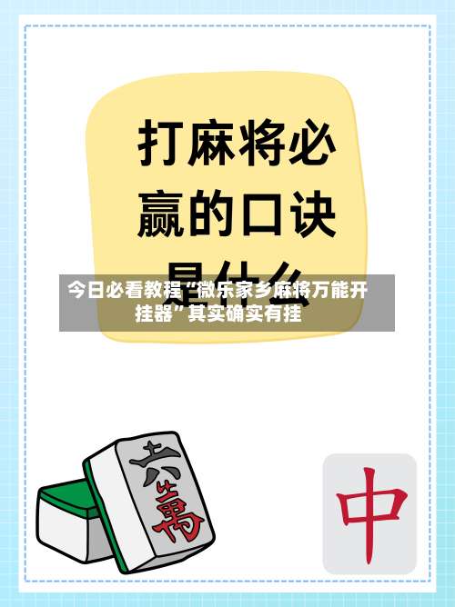 今日必看教程“微乐家乡麻将万能开挂器”其实确实有挂-第3张图片