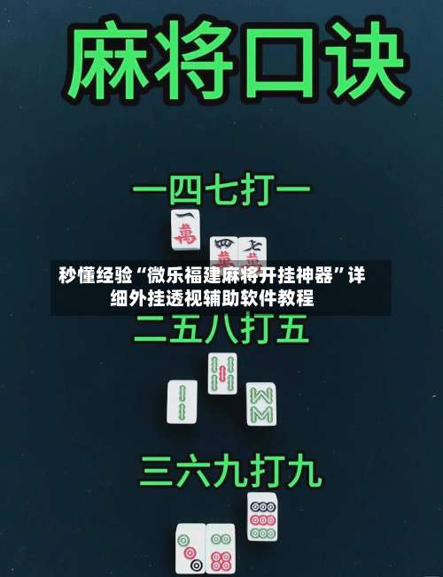 秒懂经验“微乐福建麻将开挂神器	”详细外挂透视辅助软件教程-第1张图片