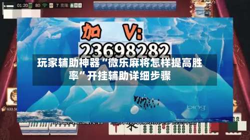 玩家辅助神器“微乐麻将怎样提高胜率	”开挂辅助详细步骤-第2张图片