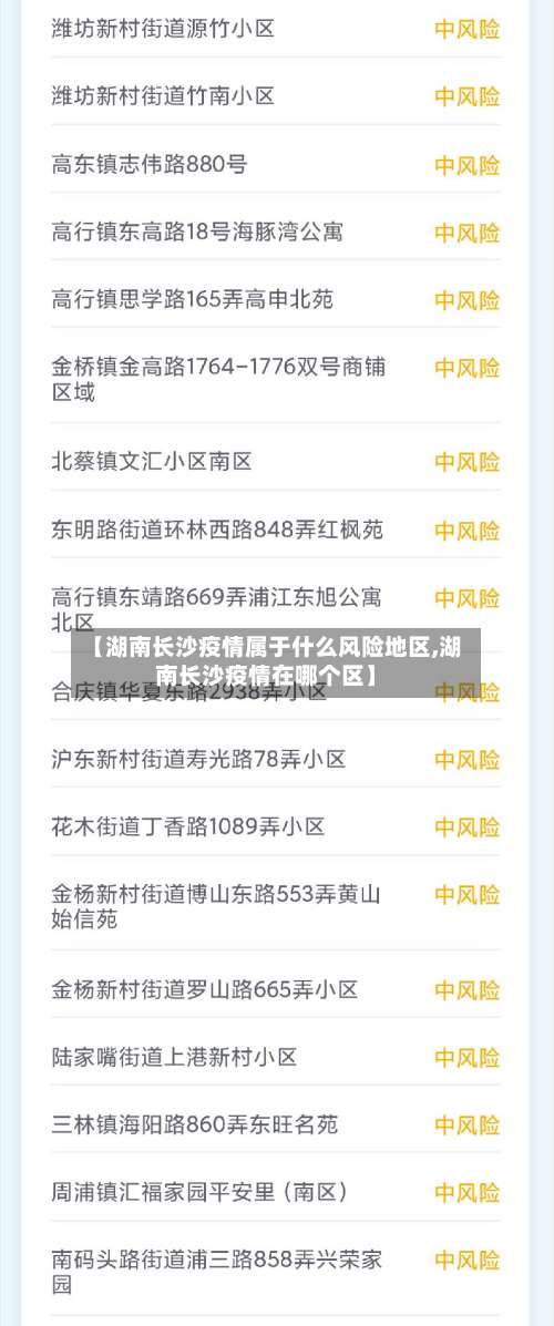 【湖南长沙疫情属于什么风险地区,湖南长沙疫情在哪个区】-第2张图片