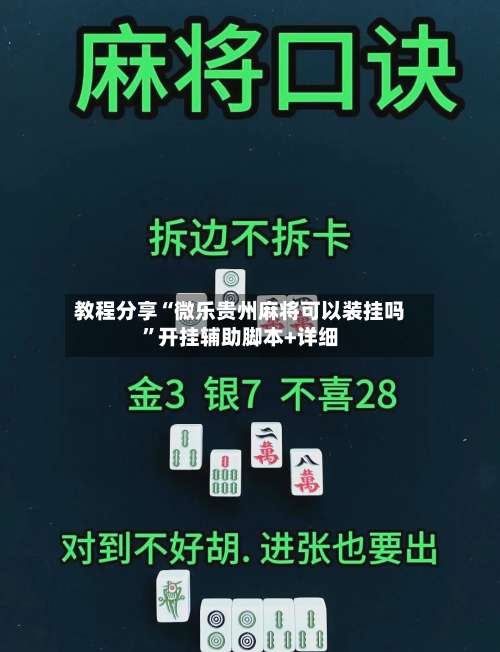 教程分享“微乐贵州麻将可以装挂吗”开挂辅助脚本+详细-第1张图片