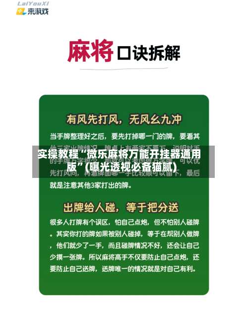 实操教程“微乐麻将万能开挂器通用版	”(曝光透视必备猫腻)-第2张图片