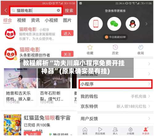 教程解析“功夫川麻小程序免费开挂神器	”(原来确实是有挂)-第1张图片