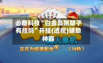 必备科技“白金岛跑胡子有挂吗”开挂(透视)辅助神器-第1张图片