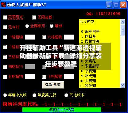 开挂辅助工具“新道游透视辅助器最新版下载”详细分享装挂步骤教程-第2张图片