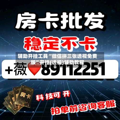 辅助开挂工具“微信拼三张透视免费版”开挂(透视)辅助教程-第1张图片