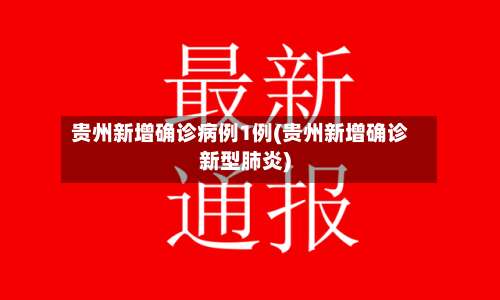 贵州新增确诊病例1例(贵州新增确诊新型肺炎)-第2张图片