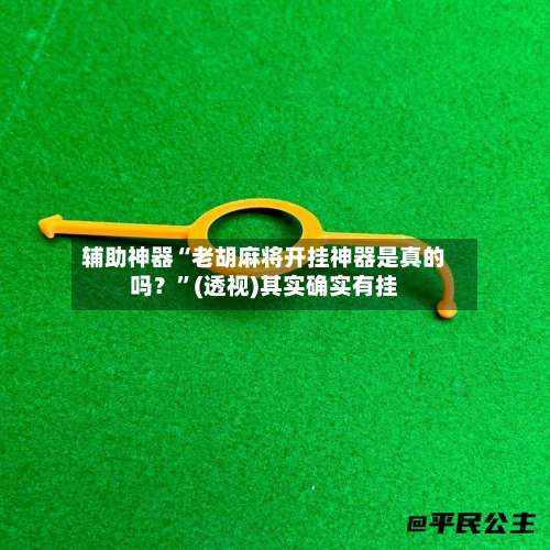辅助神器“老胡麻将开挂神器是真的吗？”(透视)其实确实有挂-第1张图片