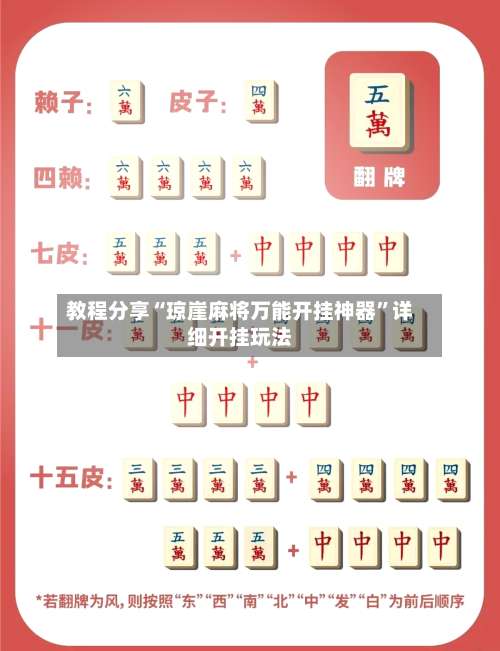 教程分享“琼崖麻将万能开挂神器”详细开挂玩法-第3张图片