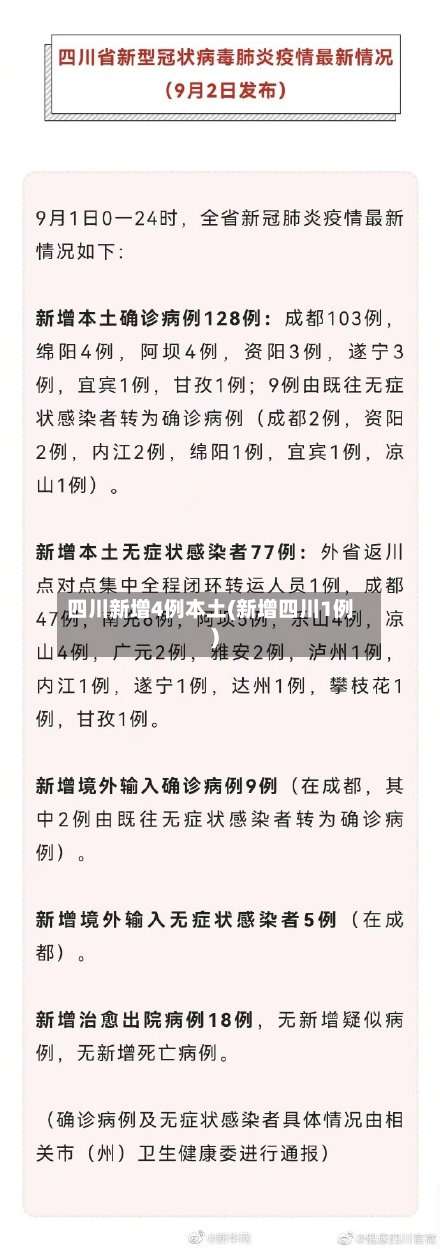 四川新增4例本土(新增四川1例)-第2张图片