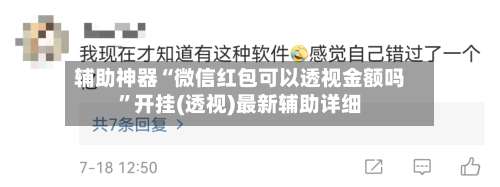 辅助神器“微信红包可以透视金额吗	”开挂(透视)最新辅助详细-第1张图片
