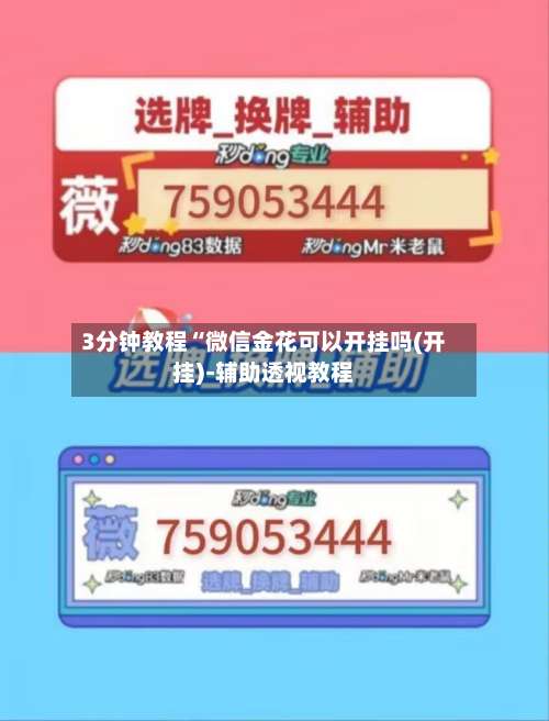 3分钟教程“微信金花可以开挂吗(开挂)-辅助透视教程-第1张图片