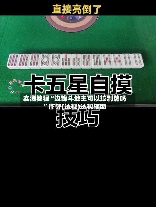 实测教程“边锋斗地主可以控制牌吗”作弊(透视)透视辅助-第1张图片