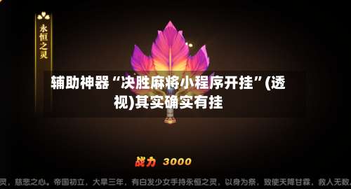 辅助神器“决胜麻将小程序开挂”(透视)其实确实有挂-第3张图片