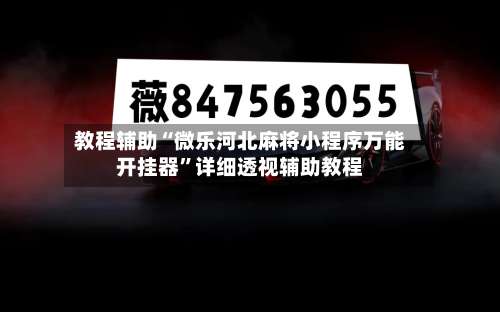 教程辅助“微乐河北麻将小程序万能开挂器	”详细透视辅助教程-第1张图片