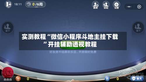 实测教程“微信小程序斗地主挂下载”开挂辅助透视教程-第3张图片