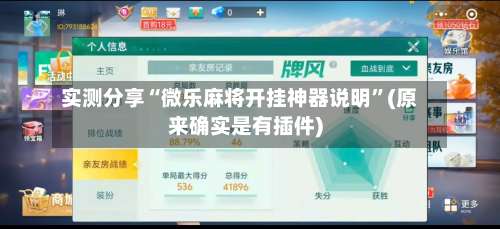 实测分享“微乐麻将开挂神器说明”(原来确实是有插件)-第1张图片