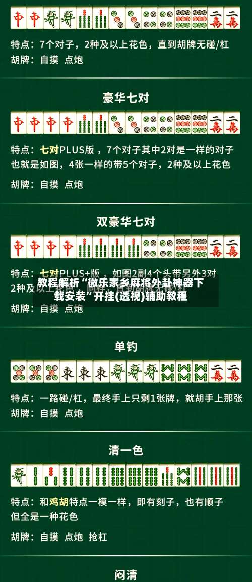 教程解析“微乐家乡麻将外卦神器下载安装”开挂(透视)辅助教程-第1张图片