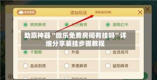 助赢神器“微乐免费房间有挂吗”详细分享装挂步骤教程-第2张图片