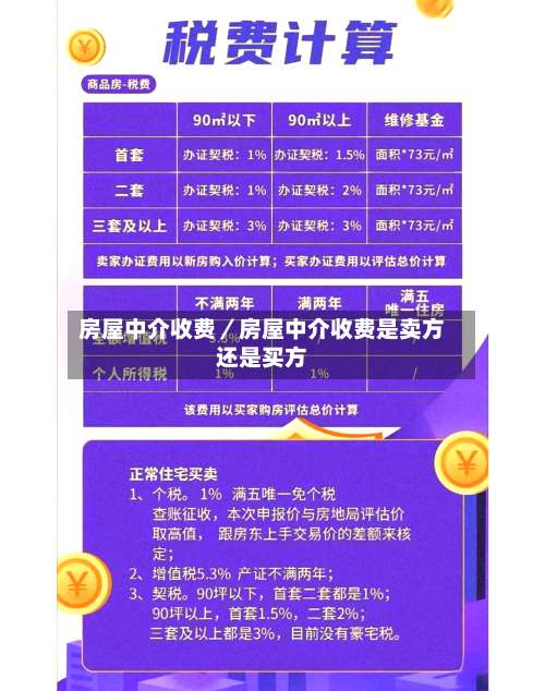 房屋中介收费／房屋中介收费是卖方还是买方-第1张图片