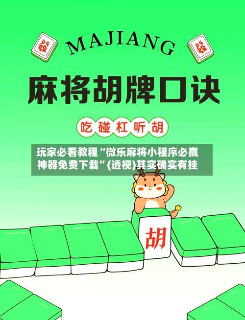玩家必看教程“微乐麻将小程序必赢神器免费下载”(透视)其实确实有挂-第3张图片