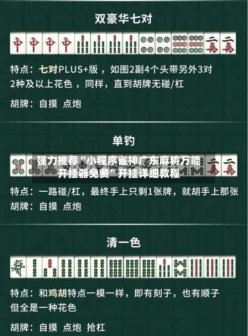 强力推荐“小程序雀神广东麻将万能开挂器免费”开挂详细教程-第2张图片