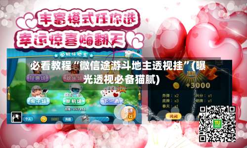 必看教程“微信途游斗地主透视挂	”(曝光透视必备猫腻)-第1张图片