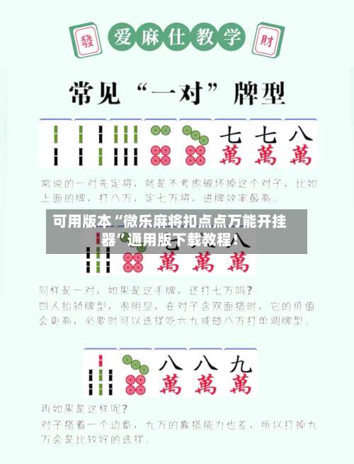 可用版本“微乐麻将扣点点万能开挂器	”通用版下载教程！-第2张图片