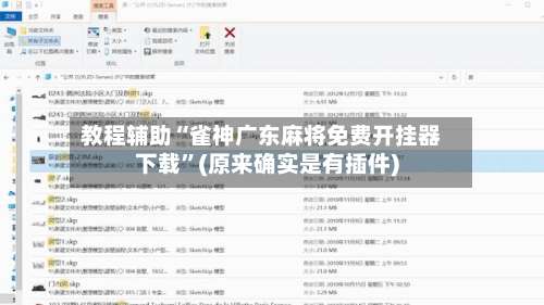 教程辅助“雀神广东麻将免费开挂器下载”(原来确实是有插件)-第1张图片