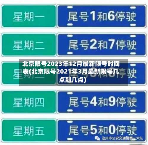 北京限号2023年12月最新限号时间表(北京限号2021年3月最新限号几点到几点)-第1张图片