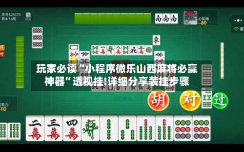 玩家必读“小程序微乐山西麻将必赢神器	”透视挂!详细分享装挂步骤-第3张图片