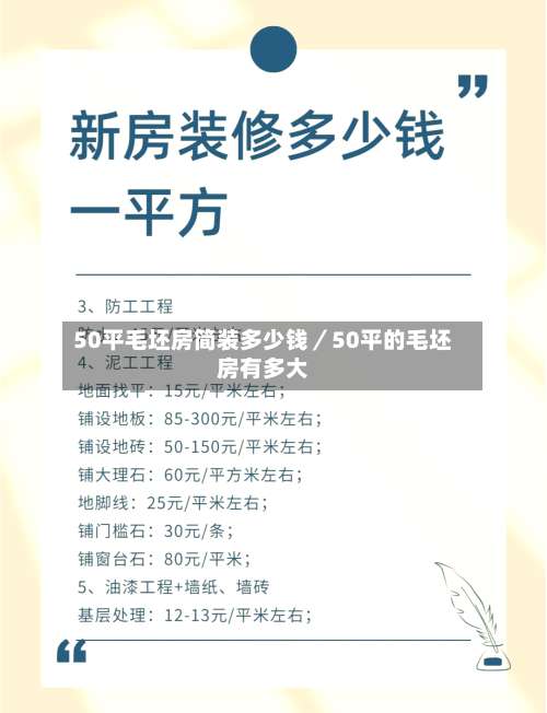 50平毛坯房简装多少钱／50平的毛坯房有多大-第2张图片
