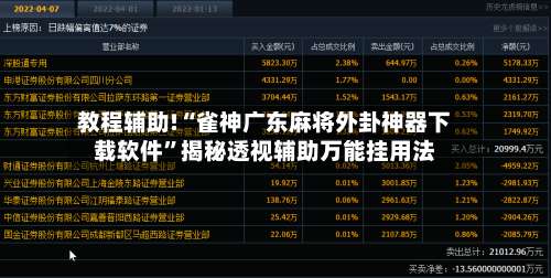 教程辅助!“雀神广东麻将外卦神器下载软件”揭秘透视辅助万能挂用法-第2张图片