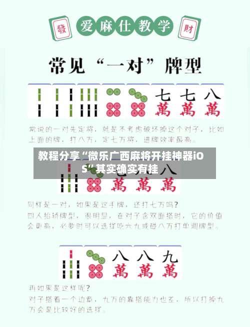教程分享“微乐广西麻将开挂神器iOS”其实确实有挂-第1张图片