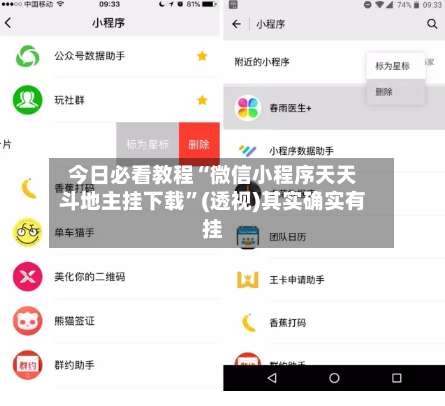 今日必看教程“微信小程序天天斗地主挂下载”(透视)其实确实有挂-第1张图片