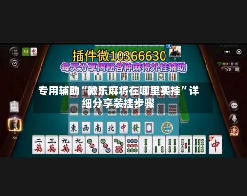 专用辅助“微乐麻将在哪里买挂”详细分享装挂步骤-第1张图片