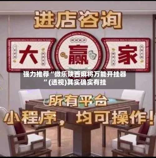 强力推荐“微乐陕西麻将万能开挂器”(透视)其实确实有挂-第1张图片