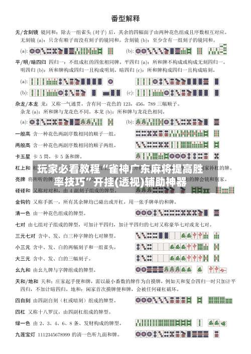 玩家必看教程“雀神广东麻将提高胜率技巧	”开挂(透视)辅助神器-第1张图片